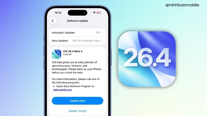 iOS 26.4 Beta 4 ra mắt: Tất tần tật tính năng mới lộ diện