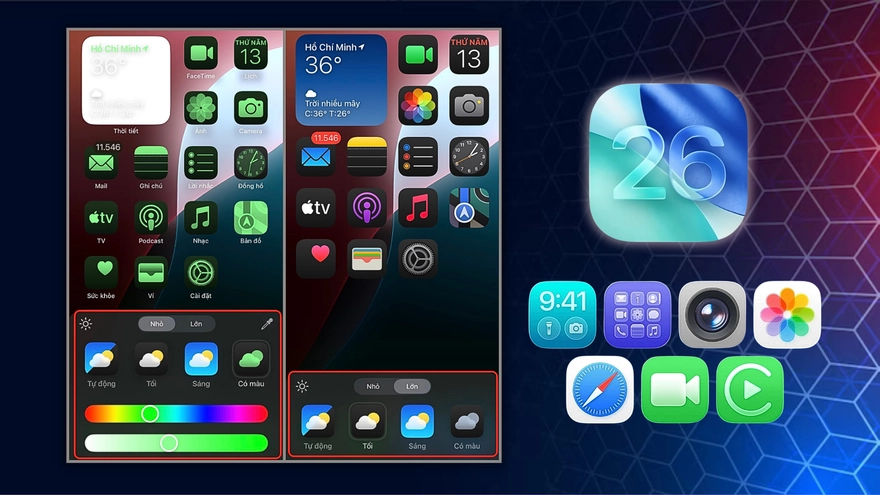 iOS 26: Tự do tô màu biểu tượng ứng dụng trên iPhone