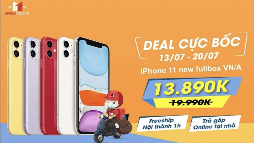 iPhone 11 sale đẫm máu gần 7 triệu, giá chỉ còn 13.890k từ 13 - 20/7, săn ngay!!!