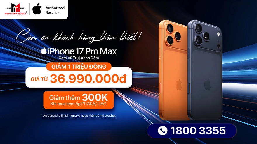 iPhone 17 Pro Max giảm 1 triệu, giá chỉ 36.990.000đ tuần này