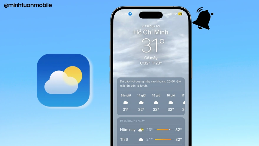 iPhone có cảnh báo trời mưa? Cách bật chỉ trong 1 phút