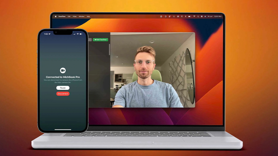 iPhone có thể sử dụng làm webcam cho MacBook trên iOS 16