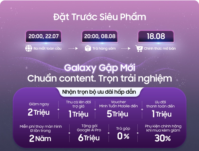 Minh Tuấn Mobile chính thức nhận đặt trước Galaxy Z8 Series