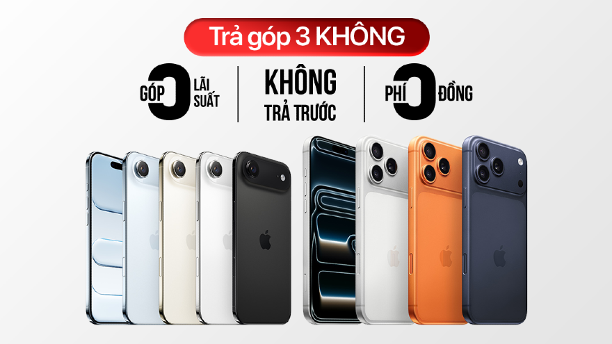 Mua iPhone 17 trả góp 3 KHÔNG tại Minh Tuấn Mobile