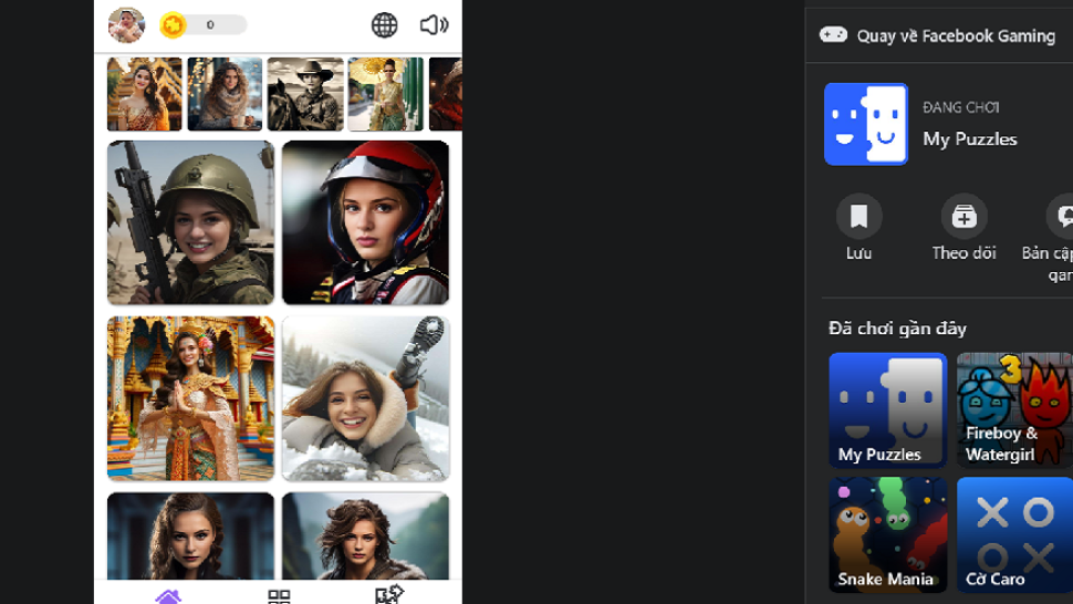 My Puzzles: Trò chơi tạo Avatar bằng AI thú vị trên Facebook
