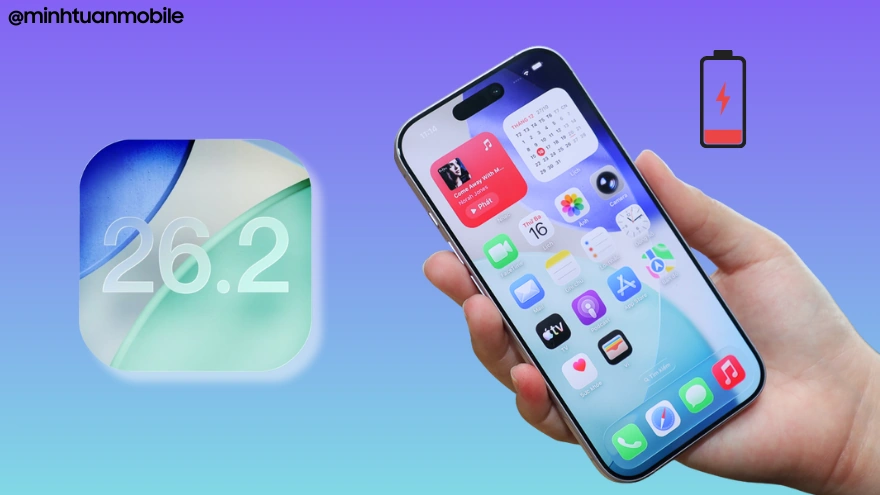 Lý do pin iPhone tụt nhanh hơn sau khi cập nhật iOS 26.2?