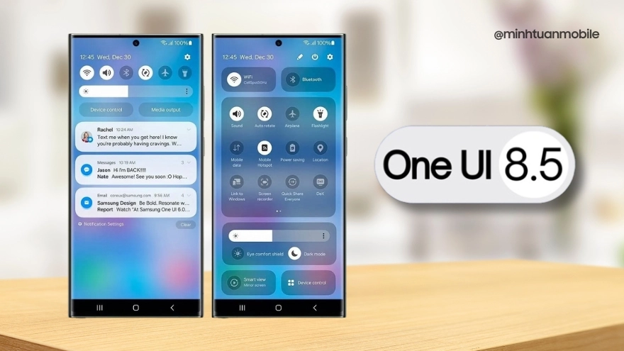 Quick Pannel trên One UI 8.5 có công cụ rất đáng nâng cấp