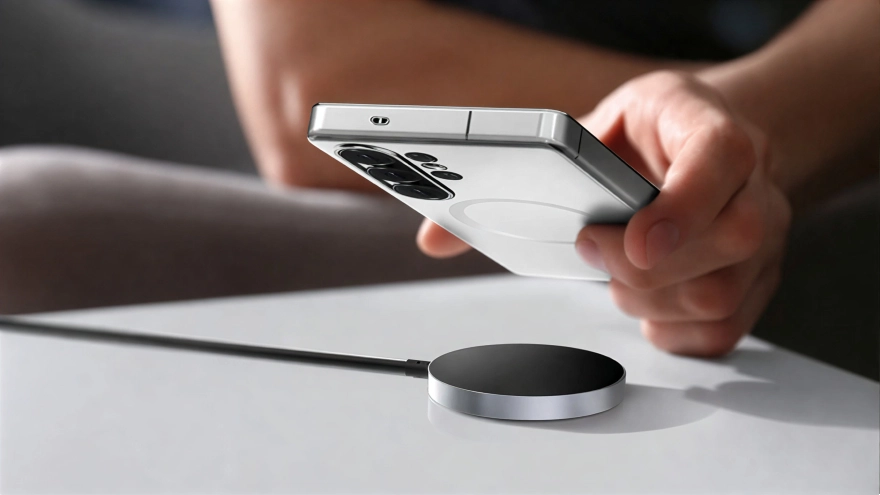 Samsung lộ ảnh bộ sạc Qi2 chính thức cho Galaxy S26