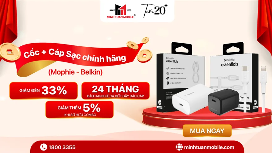 Săn deal hot: Combo sạc Mophie - Belkin giảm sốc 33%