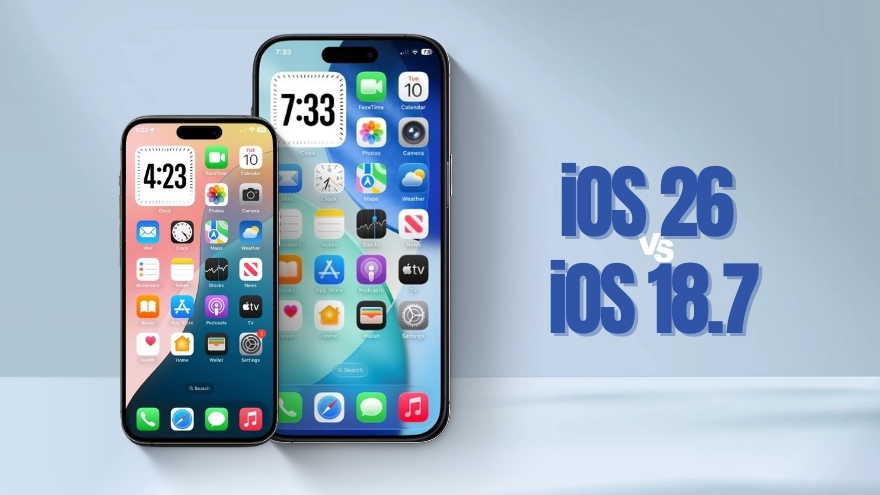 So sánh iOS 18.7 và iOS 26: nên cập nhật phiên bản nào?