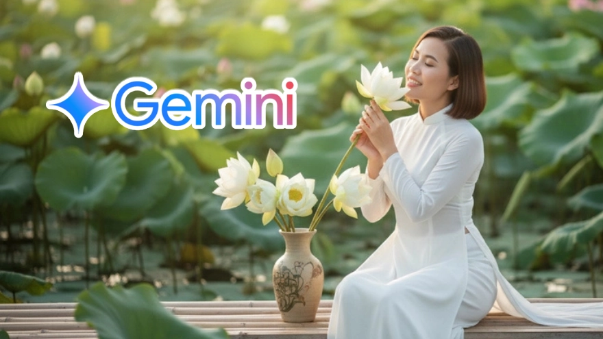 Tạo ảnh bên hồ sen cho phụ huynh U50 U60 trong 1 phút