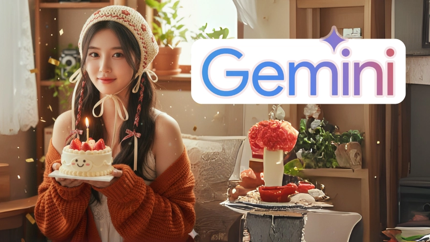 Tạo bộ ảnh sinh nhật cực xinh bằng Gemini chỉ với vài bước
