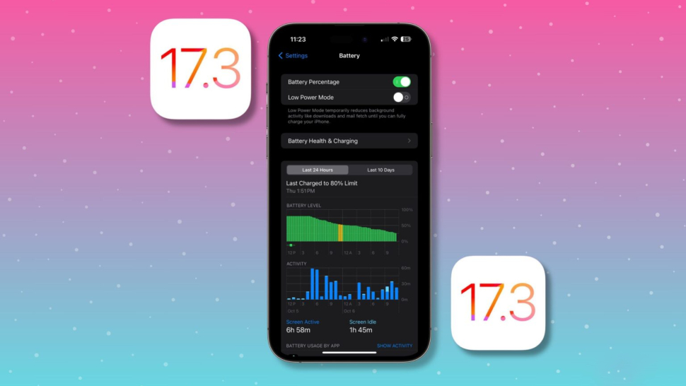 iOS 17.3: Thời lượng pin và hiệu năng trên dòng iPhone cũ