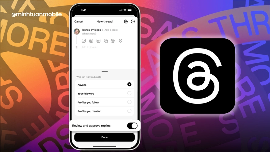 Threads cho phép lọc bình luận spam trước khi hiển thị