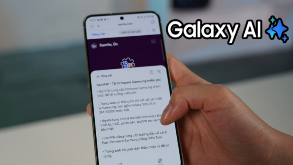 Tóm tắt web với trợ lý AI trên Galaxy S24 Series