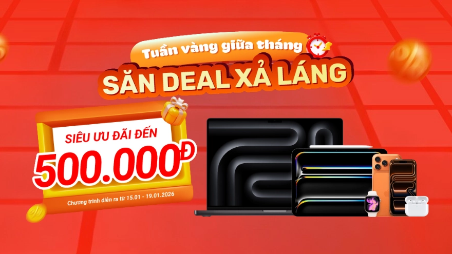Tuần Vàng Giữa Tháng: iPhone 17 giảm sâu, phụ kiện sale 50%