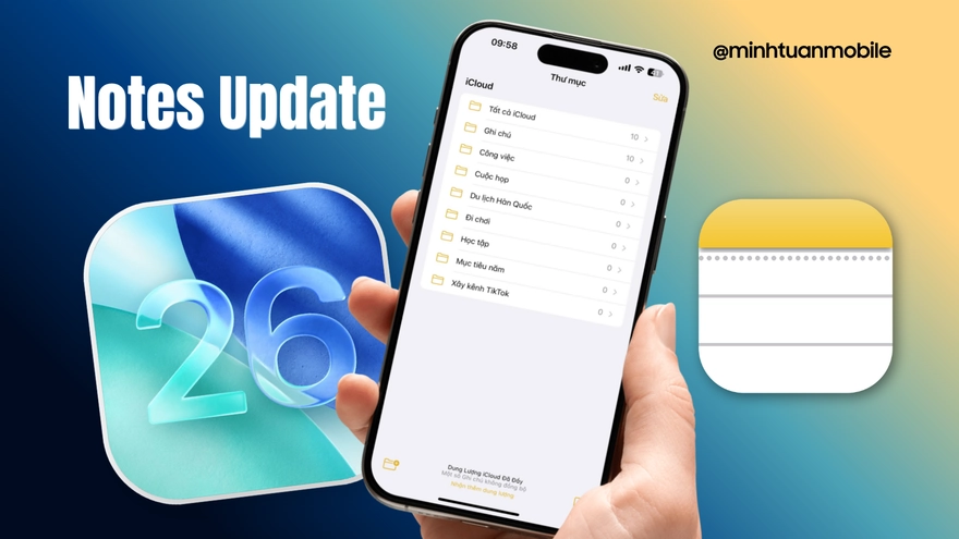 Ứng dụng Ghi chú mới trên iOS 26 cứu cánh người bận rộn