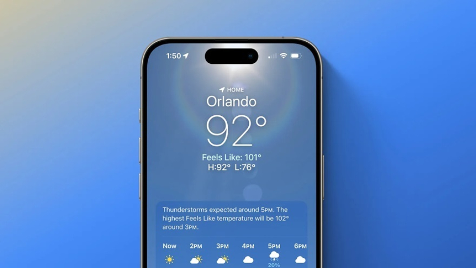 Ứng dụng Thời tiết bổ sung hai tính năng mới trong iOS 18