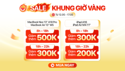 Ưu đãi sales khung giờ vàng: MacBook, iPad giảm đến 500k