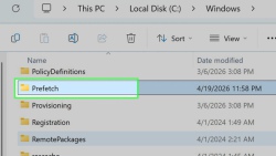 Xóa thư mục Prefetch không giúp Windows nhanh hơn, vì sao?