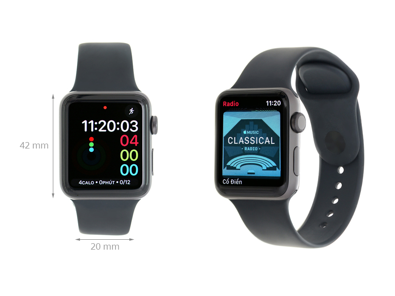 Apple Watch S3 mặt đồng hồ vuông và dày dặn, kiểu dáng hiện đại