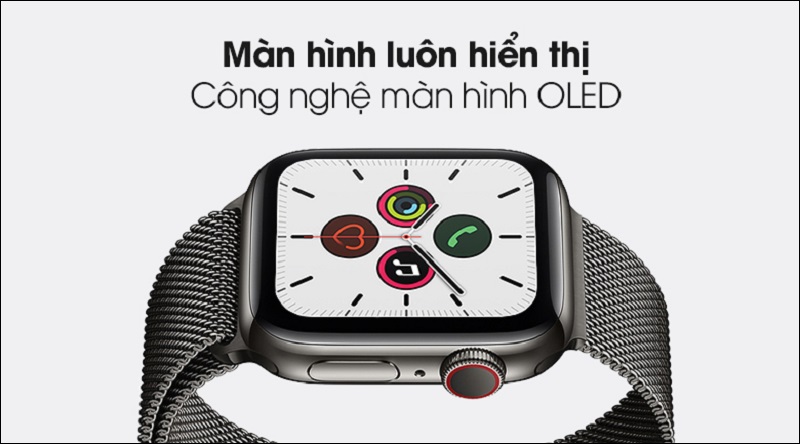 Apple Watch S6 LTE 40mm - New - Viền thép dây thép - Chính hãng VN/A-Công nghệ màn hình OLED cao cấp, kính cường lực chống trầy xước