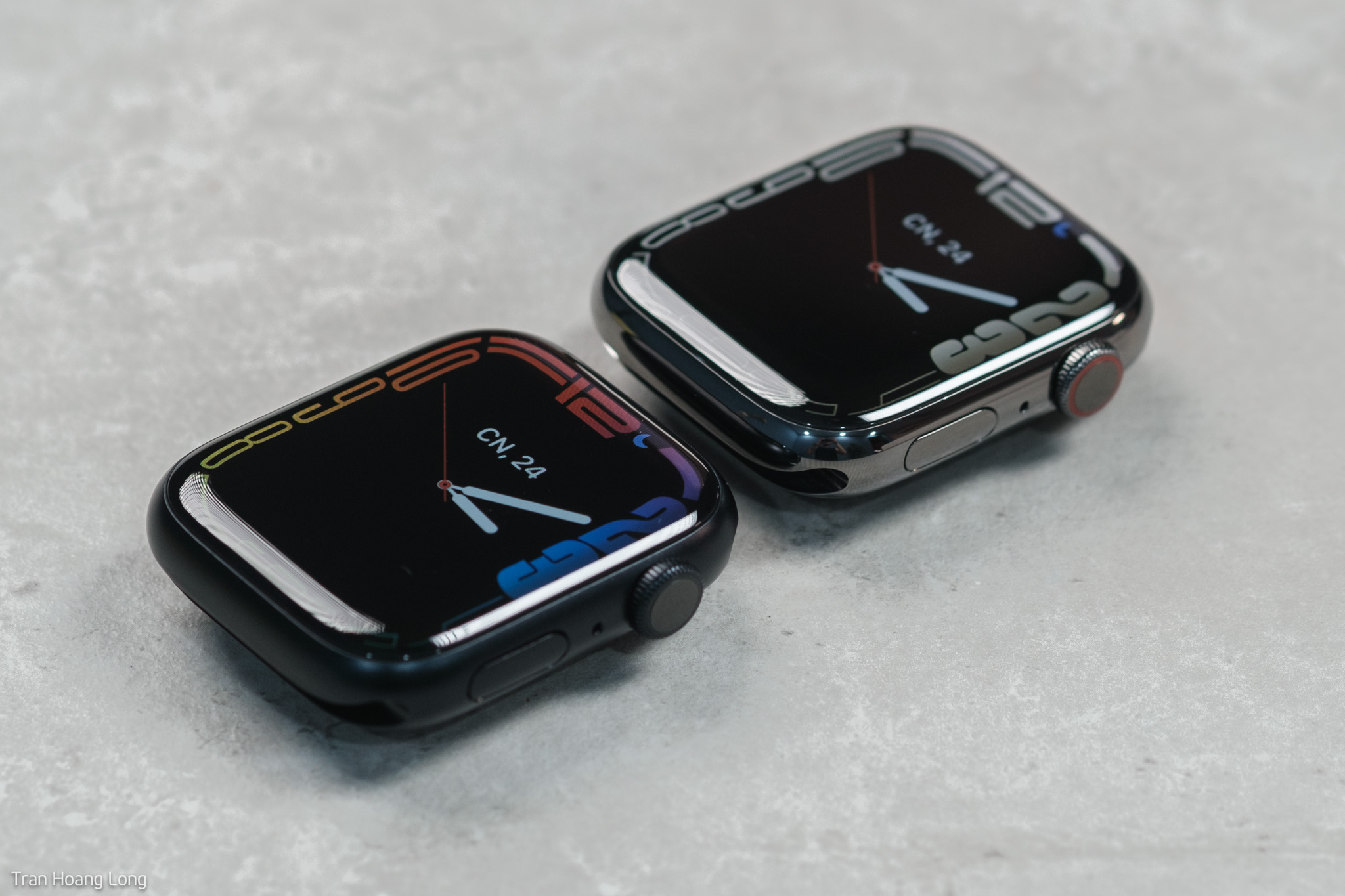Apple Watch S7 LTE 45mm - Viền thép dây cao su màn hình luôn bật sáng tiện lợi khi xem giờ