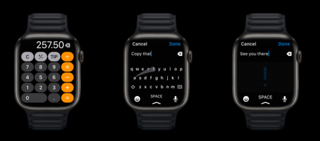 Apple Watch S7 LTE 45mm nhận diện chữ bằng thao tác trượt
