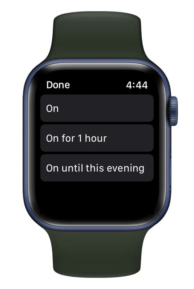 Thiết lập Focus ngay từ Apple Watch