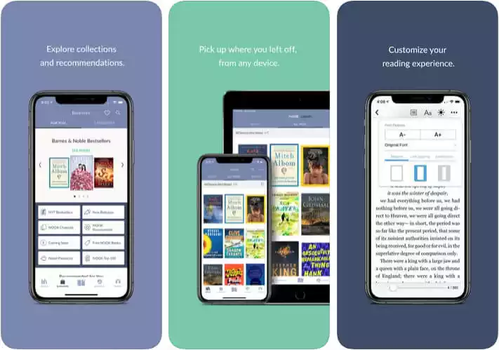 Ứng dụng Nook đọc sách trên iPhone