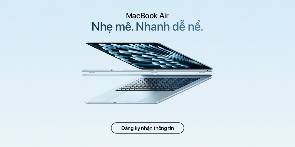 Đăng ký nhận thông tin Macbook