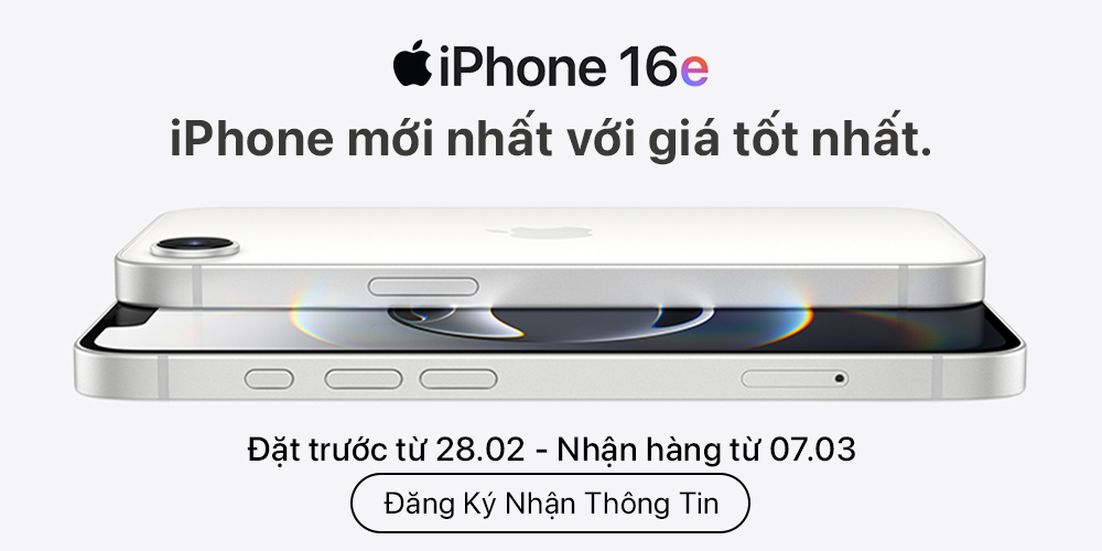 Đăng ký nhận thông tin iPhone 16e