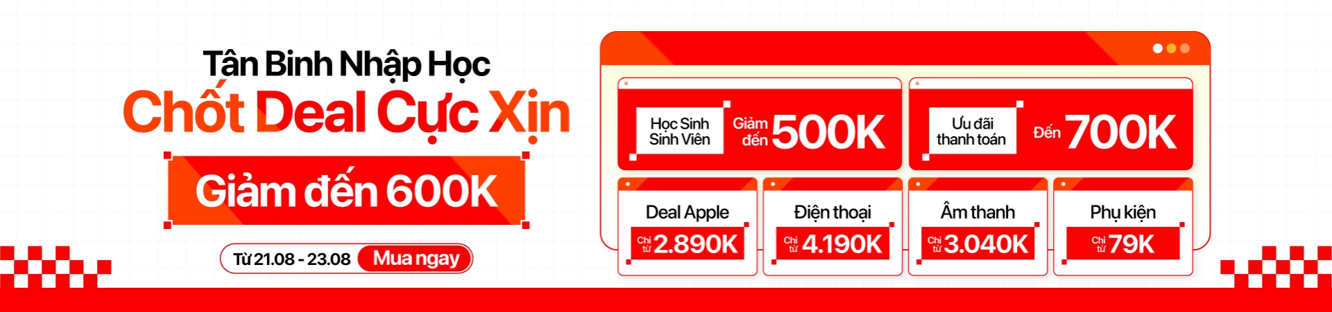 Tân binh nhập cuộc - Sắm iPhone 17, OPPO, Xiaomi giảm giá sốc