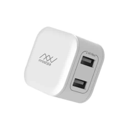 IC12SA. - Cốc sạc 2 cổng Innostyle 12W USB-A Minigo 2 Smart Charging Ai