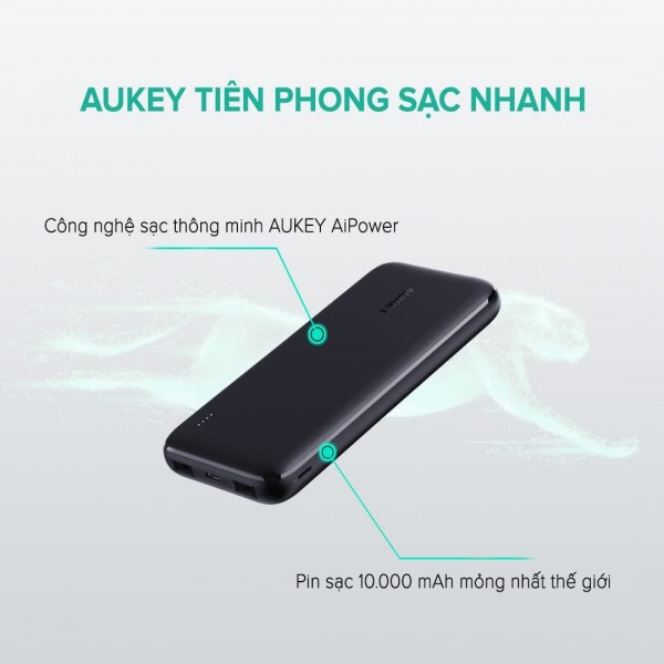 PBN73 - Pin sạc dự phòng Aukey 10.000 mAh 15W PBN73 - 15