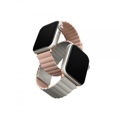 Dây đeo Apple Watch UNIQ Revix  Reversible Magnetic Silicone Strap - UNIQ45REVPNKBEG.