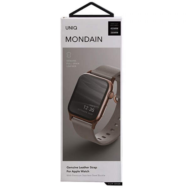 UNIQ44MONBWN - Dây da Apple Watch UNIQ Mondain Genuine Leather Strap - 3