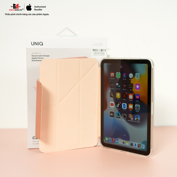 UNIQPDM6CAMPNK - Bao da UNIQ iPad Mini 6 Camden Antimicrobial hỗ trợ Apple Pencil - 11