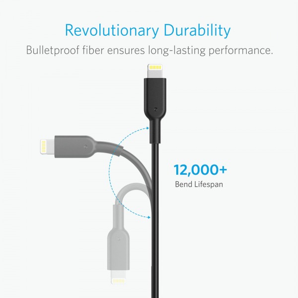 A8432H11 - Cáp USB-A to Lightning Anker PowerLine II 3ft 0.9m - A8432 - 3