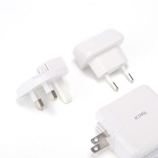 JCP6151 - Cốc sạc nhanh 2 cổng JCPAL 30W USB-C PD - 5