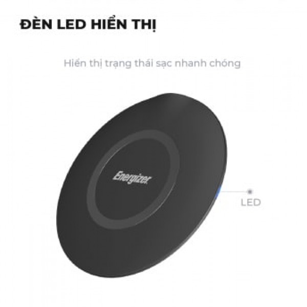 WCP105BK - Đế sạc không dây Energizer 15W WCP105 - 15