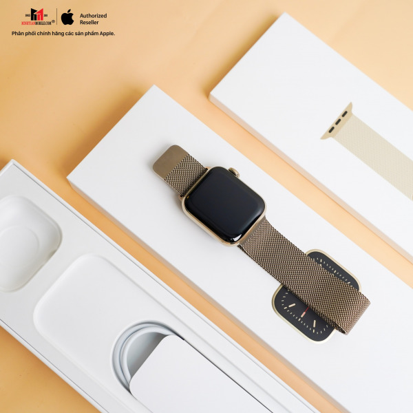 SGY6D - [KÈO THƠM] Apple Watch S6 Gold LTE 40mm Bản dây thép - Likenew - Chính Hãng VN A (Hàng mẫu khui seal chụp hình, cáp chưa bung) - 2