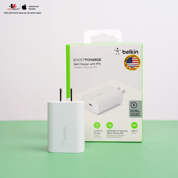 WCA004DQWH - Cốc sạc nhanh Belkin 25W Type-C PD Wall Charger - 15