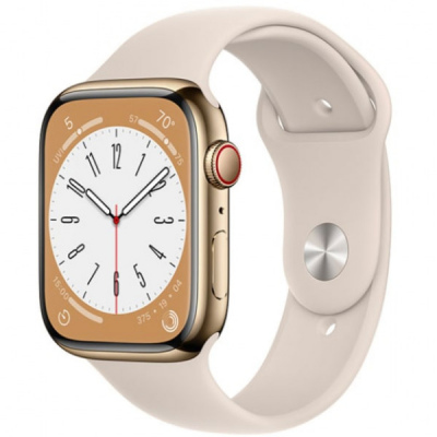 Apple Watch S8 LTE 45mm viền thép dây cao su - Chính hãng VN A - MNKM3VN A