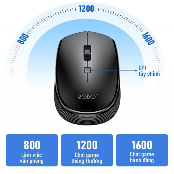 M205BK - Chuột không dây ROBOT M205 - 8
