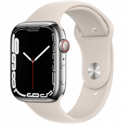 Apple Watch S7 LTE 41mm - Viền thép dây cao su - Chính hãng VN A - MKHW3VN A