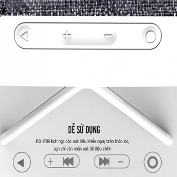 RBM19WHITE - Loa vải Bluetooth để bàn Remax RB-M19 Thanh Lý - 4