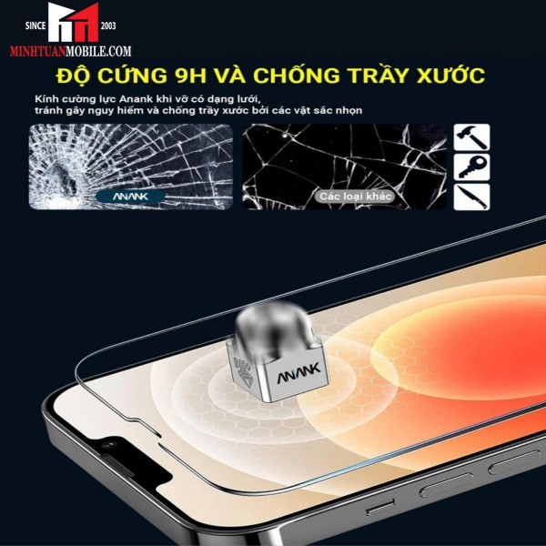 93900010 - Cường lực iPhone 14 Plus ANANK trong suốt (viền đen) - 4