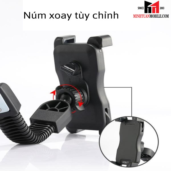 RTMH02BK - Đế đỡ điện thoại gắn xe máy ROBOT RTMH02 - 4