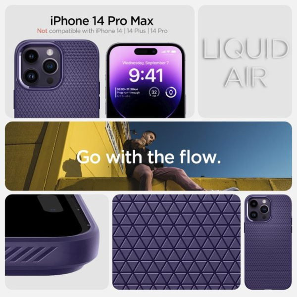 ACS05578 - Ốp lưng iPhone 14 Pro Spigen Liquid Air Deep Purple - 19